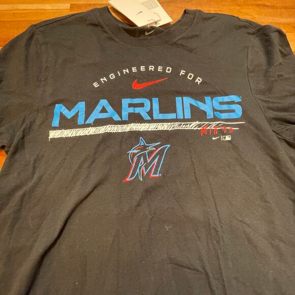 MLB Miami Marlins black Nike Men's SS tee shirt, Small - Picture 2 of 7